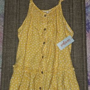 Cat & Jack Yellow Polka Dot Kids Top